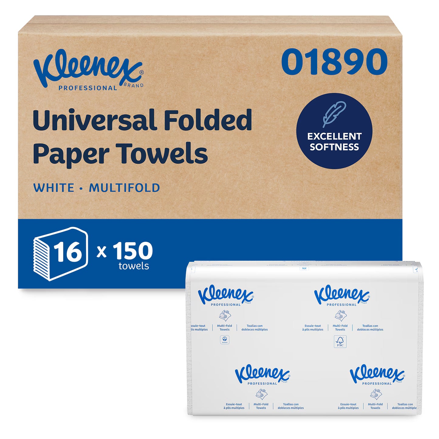 Kleenex Multifold Hand Towels (1890) (16pk/cs)