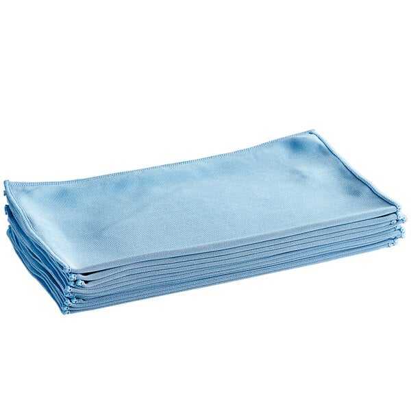 15"x15" Blue Microfiber Glass Cleaning Cloth