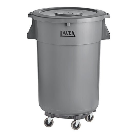 Commercial Trash Can w/ Lid & Dolly