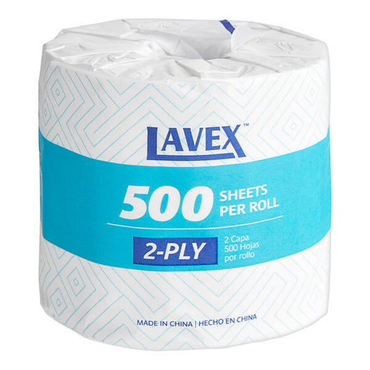 Lavex 2-ply Standard  Toilet Paper (500 sheets, 96 rolls)