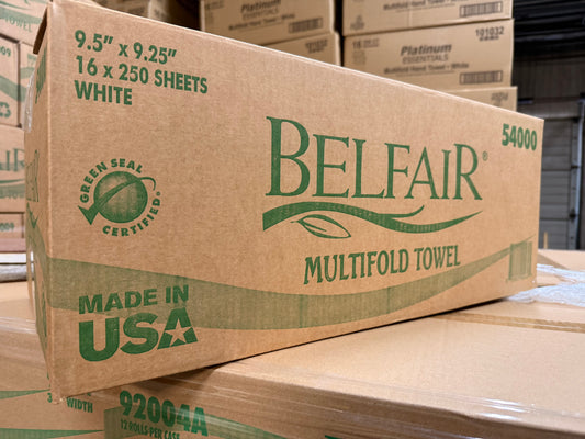 Belfair Multifold Hand Towels 250 Towels/Pack, 16 packs/Case